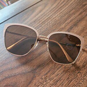 Half Rim Metal Frame Feminine and Classy Cat Eye Sunglasses